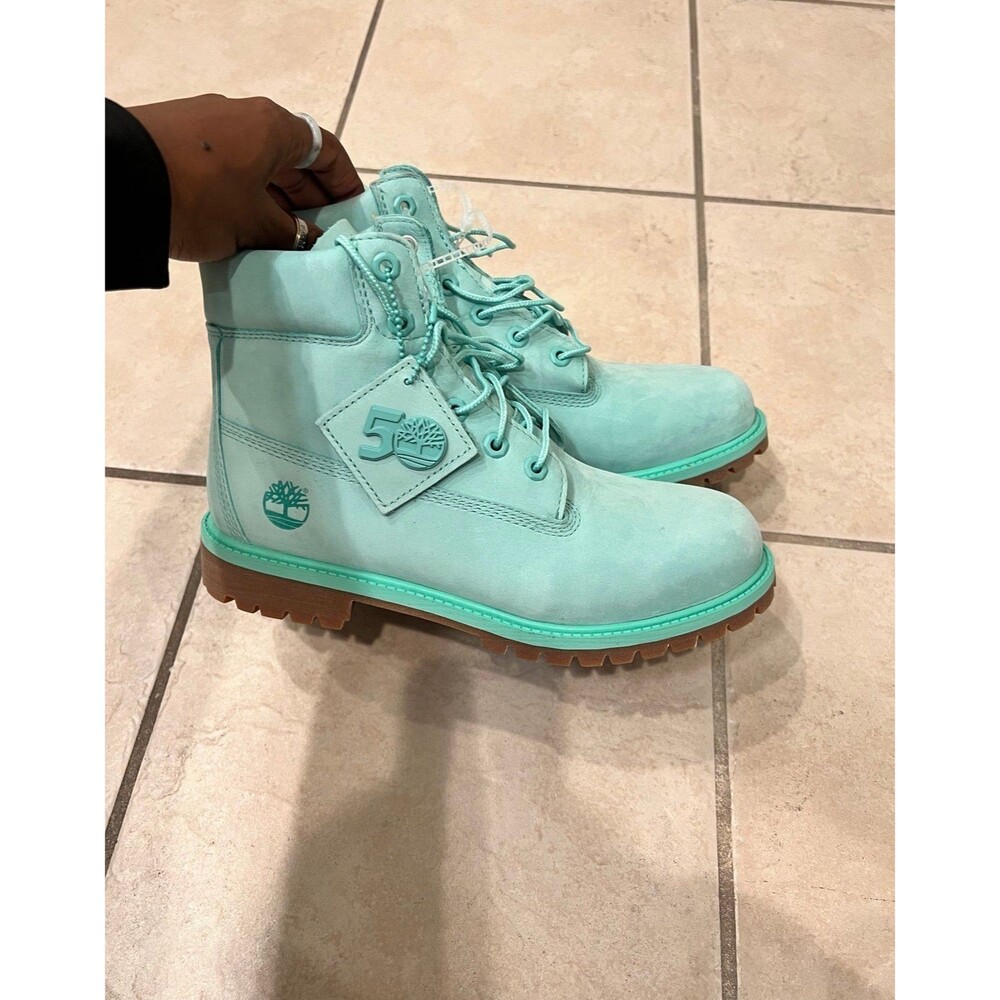 Baby Blue/ Light Green 50th Anniversary 6 Inch Premium Timberland Boot